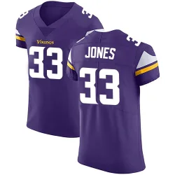 Men's Aaron Jones Minnesota Vikings No.33 Elite Team Color Vapor Untouchable Jersey - Purple