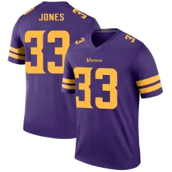 Men's Aaron Jones Minnesota Vikings No.33 Legend Color Rush Jersey - Purple