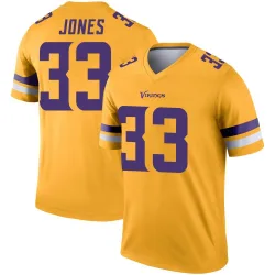 Men's Aaron Jones Minnesota Vikings No.33 Legend Inverted Jersey - Gold