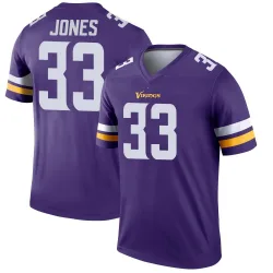 Men's Aaron Jones Minnesota Vikings No.33 Legend Jersey - Purple