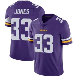 Men's Aaron Jones Minnesota Vikings No.33 Limited Team Color Vapor Untouchable Jersey - Purple