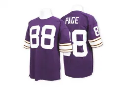 Men's Alan Page Minnesota Vikings No.88 Authentic Mitchell And Ness Team Color Throwback Jersey - Purple