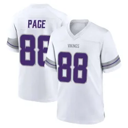 Men's Alan Page Minnesota Vikings No.88 Game Alternate Jersey - White