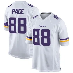 Men's Alan Page Minnesota Vikings No.88 Game Jersey - White