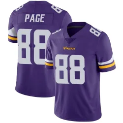 Men's Alan Page Minnesota Vikings No.88 Limited Team Color Vapor Untouchable Jersey - Purple