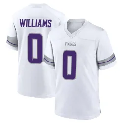 Men's Alex Williams Minnesota Vikings No.0 Game Alternate Jersey - White
