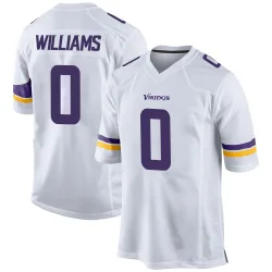 Men's Alex Williams Minnesota Vikings No.0 Game Jersey - White