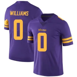 Men's Alex Williams Minnesota Vikings No.0 Limited Color Rush Jersey - Purple