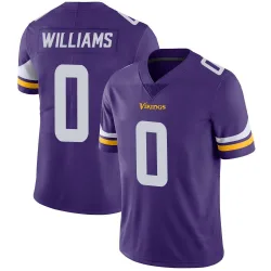 Men's Alex Williams Minnesota Vikings No.0 Limited Team Color Vapor Untouchable Jersey - Purple