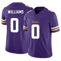 Men's Alex Williams Minnesota Vikings No.0 Limited Vapor F.U.S.E. Jersey - Purple