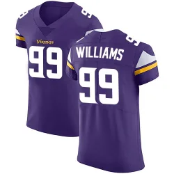 Men's Alex Williams Minnesota Vikings No.99 Elite Team Color Vapor Untouchable Jersey - Purple