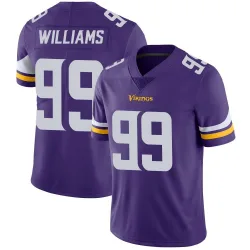 Men's Alex Williams Minnesota Vikings No.99 Limited Team Color Vapor Untouchable Jersey - Purple
