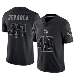 Men's Andrew DePaola Minnesota Vikings No.42 Limited Reflective Jersey - Black