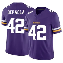 Men's Andrew DePaola Minnesota Vikings No.42 Limited Vapor F.U.S.E. Jersey - Purple