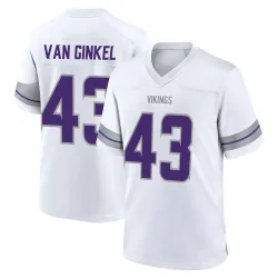 Men's Andrew Van Ginkel Minnesota Vikings No.43 Game Alternate Jersey - White