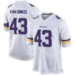 Men's Andrew Van Ginkel Minnesota Vikings No.43 Game Jersey - White