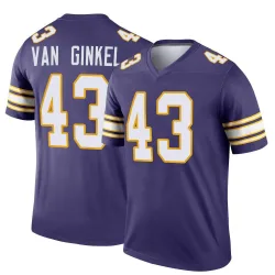 Men's Andrew Van Ginkel Minnesota Vikings No.43 Legend Classic Jersey - Purple