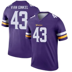 Men's Andrew Van Ginkel Minnesota Vikings No.43 Legend Jersey - Purple