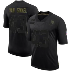 Men's Andrew Van Ginkel Minnesota Vikings No.43 Limited 2020 Salute To Service Jersey - Black
