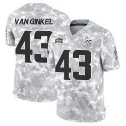 Men's Andrew Van Ginkel Minnesota Vikings No.43 Limited 2024 Salute to Service Jersey - Arctic Camo