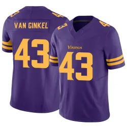 Men's Andrew Van Ginkel Minnesota Vikings No.43 Limited Alternate Vapor F.U.S.E. Jersey - Purple
