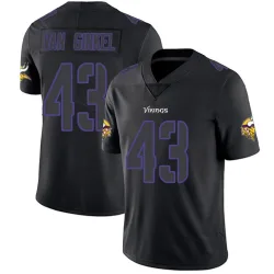 Men's Andrew Van Ginkel Minnesota Vikings No.43 Limited Jersey - Black Impact