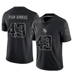 Men's Andrew Van Ginkel Minnesota Vikings No.43 Limited Reflective Jersey - Black