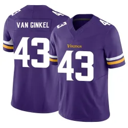 Men's Andrew Van Ginkel Minnesota Vikings No.43 Limited Vapor F.U.S.E. Jersey - Purple