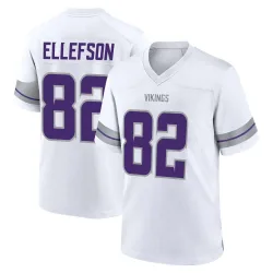 Men's Ben Ellefson Minnesota Vikings No.82 Game Alternate Jersey - White