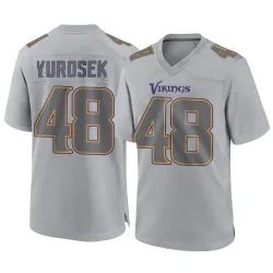 Men's Ben Yurosek Minnesota Vikings No.48 Game Atmosphere Fashion Jersey - Gray