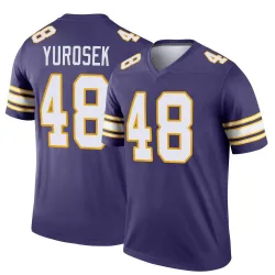 Men's Ben Yurosek Minnesota Vikings No.48 Legend Classic Jersey - Purple