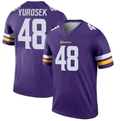 Men's Ben Yurosek Minnesota Vikings No.48 Legend Jersey - Purple