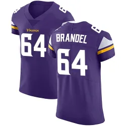 Men's Blake Brandel Minnesota Vikings No.64 Elite Team Color Vapor Untouchable Jersey - Purple