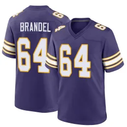 Men's Blake Brandel Minnesota Vikings No.64 Game Classic Jersey - Purple