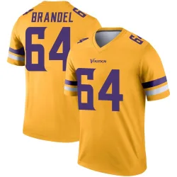 Men's Blake Brandel Minnesota Vikings No.64 Legend Inverted Jersey - Gold