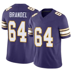 Men's Blake Brandel Minnesota Vikings No.64 Limited Classic Vapor F.U.S.E. Jersey - Purple