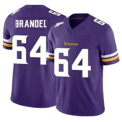 Men's Blake Brandel Minnesota Vikings No.64 Limited Vapor F.U.S.E. Jersey - Purple