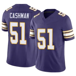 Men's Blake Cashman Minnesota Vikings No.51 Limited Classic Vapor F.U.S.E. Jersey - Purple