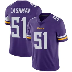 Men's Blake Cashman Minnesota Vikings No.51 Limited Team Color Vapor Untouchable Jersey - Purple