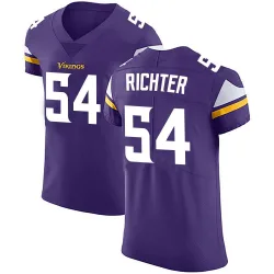 Men's Bo Richter Minnesota Vikings No.54 Elite Team Color Vapor Untouchable Jersey - Purple