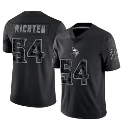 Men's Bo Richter Minnesota Vikings No.54 Limited Reflective Jersey - Black
