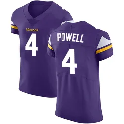 Men's Brandon Powell Minnesota Vikings No.4 Elite Team Color Vapor Untouchable Jersey - Purple