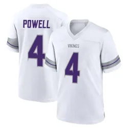 Men's Brandon Powell Minnesota Vikings No.4 Game Alternate Jersey - White
