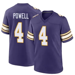 Men's Brandon Powell Minnesota Vikings No.4 Game Classic Jersey - Purple
