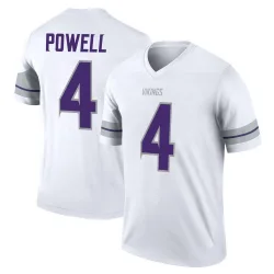 Men's Brandon Powell Minnesota Vikings No.4 Legend Alternate Jersey - White