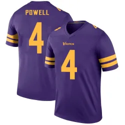 Men's Brandon Powell Minnesota Vikings No.4 Legend Color Rush Jersey - Purple