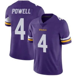 Men's Brandon Powell Minnesota Vikings No.4 Limited Team Color Vapor Untouchable Jersey - Purple