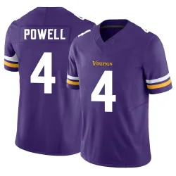 Men's Brandon Powell Minnesota Vikings No.4 Limited Vapor F.U.S.E. Jersey - Purple