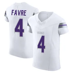 Men's Brett Favre Minnesota Vikings No.4 Elite Alternate Vapor F.U.S.E. Jersey - White