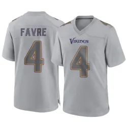 Men's Brett Favre Minnesota Vikings No.4 Game Atmosphere Fashion Jersey - Gray
